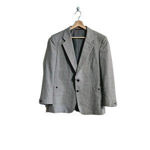 Washington Clothiers Wool Blend Plaid Blazer Size 40 Slim Gray